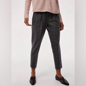 ARITZIA Babaton Cohen Grey Plaid Wool Cashmere Blend Pants fits like a Size 6